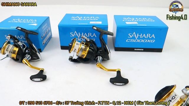 Máy câu cá shimano Sahara 2500HG C3000HG 4000XG 5000XG - made in malaisia - 1500 1600k