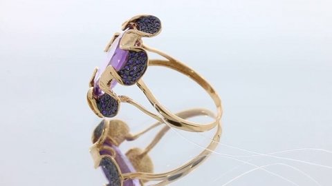 Кольцо из золота арт. кл1772-3ск-си