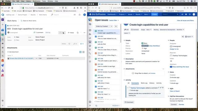 Tasktop Integration Hub - Azure DevOps to Atlassian Jira