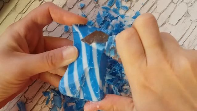 Резка полосатика от Duru. Asmr cutting soap
