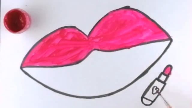 Bolalar uchun lab rasm chizish / Рисование губ для детей / Drawing lips for children