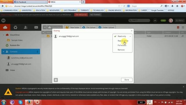 How to share files on MEGA Cloud