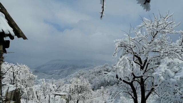 Зима в горах Дагестана,