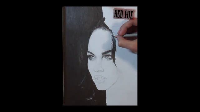 Drawing Portrait Megan Fox by Red_FoxArt