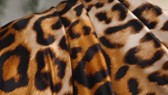 Mood Exclusive Italian Leopard Printed Silk Charmeuse