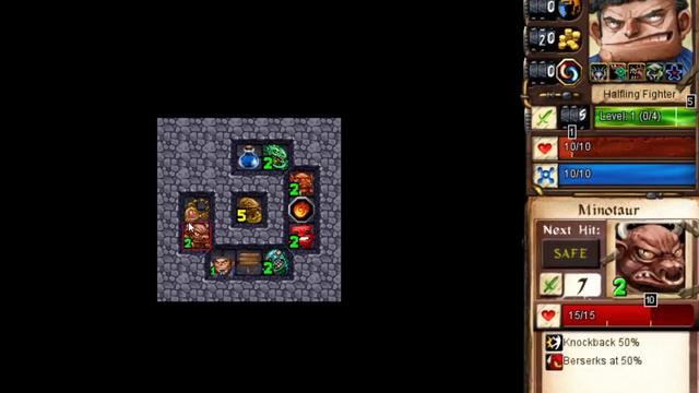 Desktop Dungeons Extreme Edition - Hello, halflings Ring of death (Tricky)