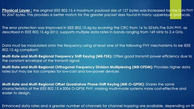 IEEE 802.15.4g & 4e/ MOD2/IoT