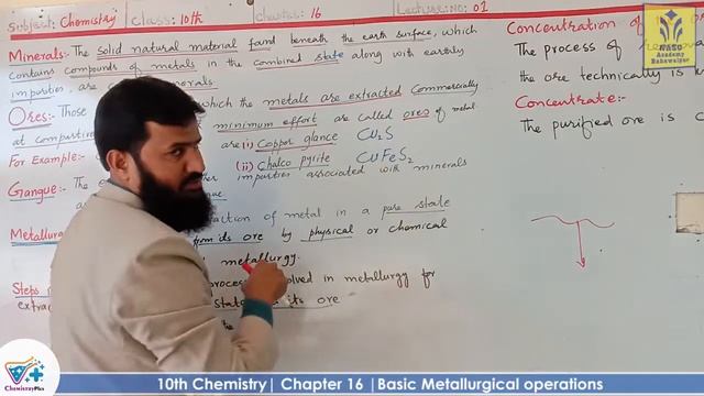 Basic metallurgical operations|smart syllabus| ALP|  Chapter # 16 | Chemistry Class 10th | Lec. 1