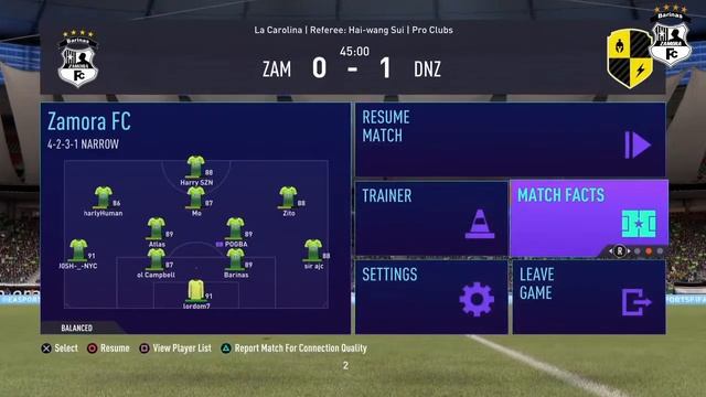 ZAMORA FC vs DANZ - SEMIFINAL - PLAY OFF DE EFA VENEZUELA | CLUBES PRO - PS4 🎮⚽🏆