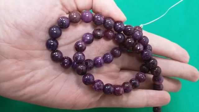 Purple Lepidolite Grade A Beads 8mm GS4988-2