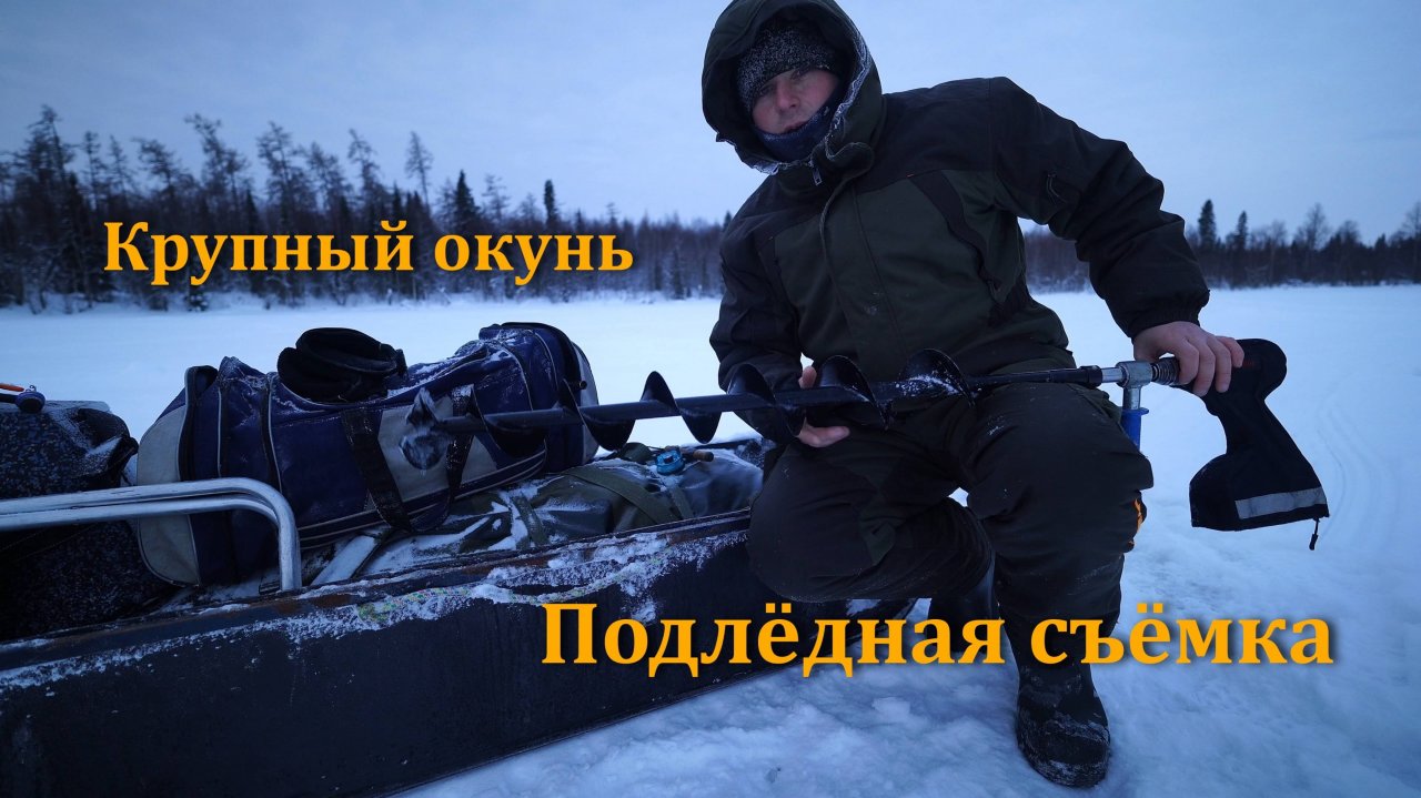 Вот это лапти подо льдом. Нервы сдают. Крупный окунь.