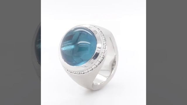 R159- platinum, indicolite tourmaline, diamonds