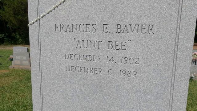 Frances E. Bavier (Aunt Bee) Final Resting Place and Home Siler City, NC