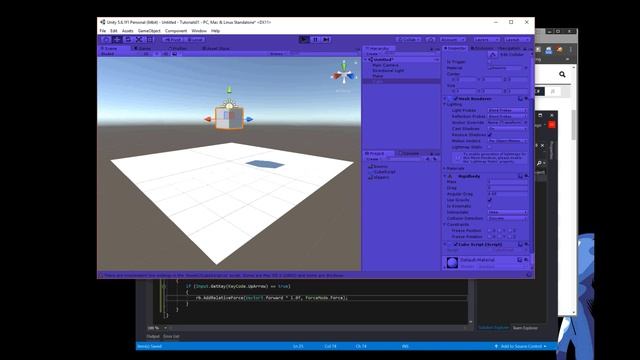 Move Cube With Rigidbody