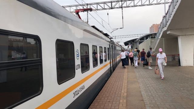ЭП2Д-0154 ЦППК Перекраска Наше Подмосковье На станции Фабричная