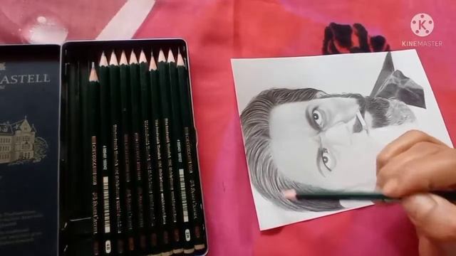 YASH Photo Drawing  with Graphite Pencils (KGF chapter 2 movie scene)