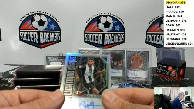2019-20 PANINI OBSIDIAN SOCCER 12 BOX PICK YOUR TEAM PYT HOBBY CASE BREAK #75 (SOCCER BREAKERS FC)