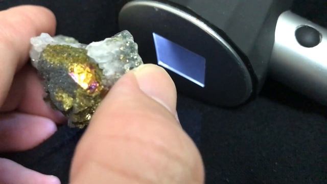 Chalcopyrite, Pyrite, Calcite and Quartz on a Matrix (part 2) 😺🌈💖