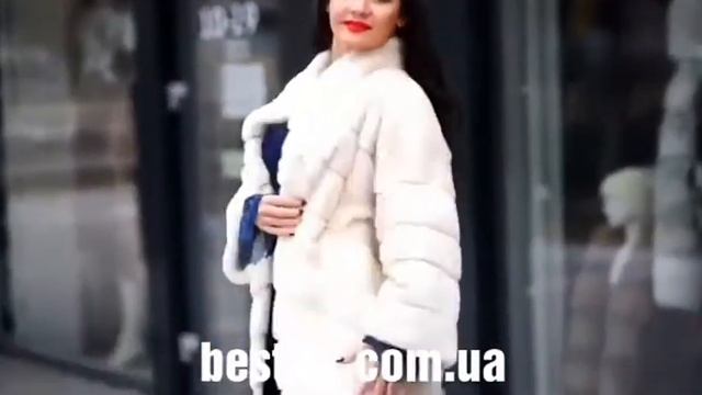 Жемчужная норковая шубка от ТМ BestFur.