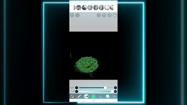 easy bushes with flower on (ibis paint x)