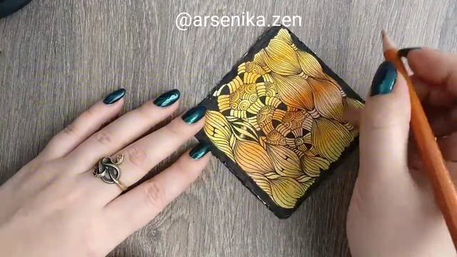 Zentangle.  Марафон  #Zen_time_ars . Первое задание.