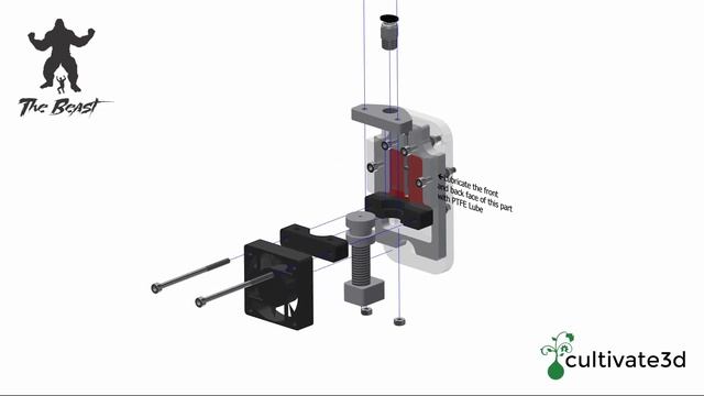 Hotend Mount Assembly - The Beast 3D Printer