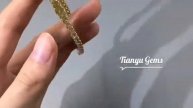 3mm Super Sparkle Yellow Moissanite Diamond Tennis Bracelet In 14K