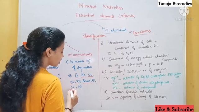 Mineral nutrition - Essential elements criteria |Macronutrient & Micronutrient|Class 11 Biology/NEE