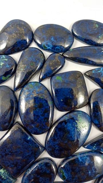 Top quality Azurite cabochons #crystals #azurite #gemstone #jewelry #chrysocolla