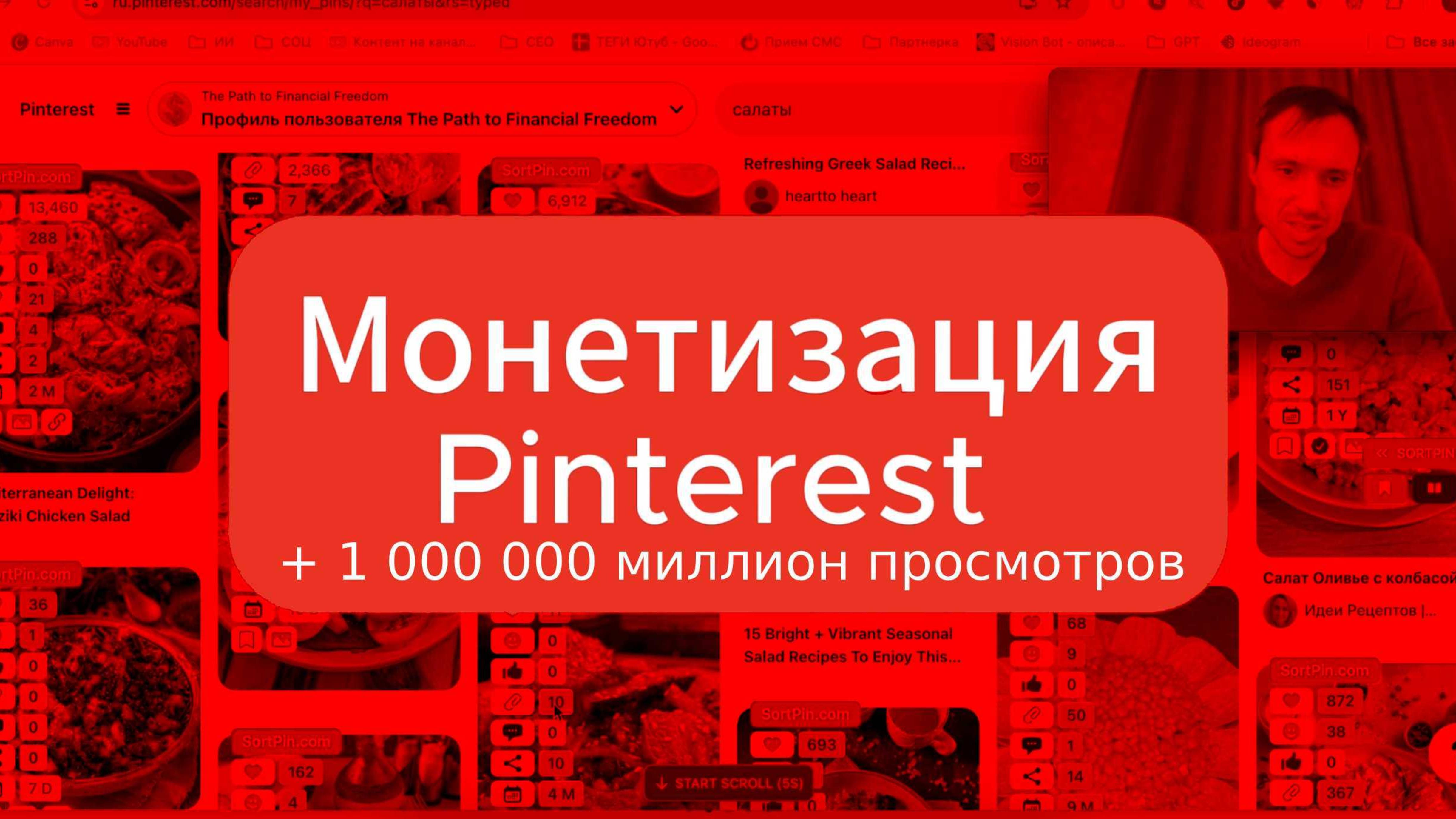 МОНЕТИЗАЦИЯ PINTEREST: КАК ДОБИТЬСЯ 1 МИЛЛИОНА ПРОСМОТРОВ