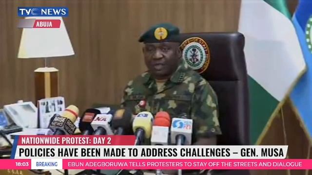 Chief Of Defence Staff Holds Briefing Over Nationwide Protest