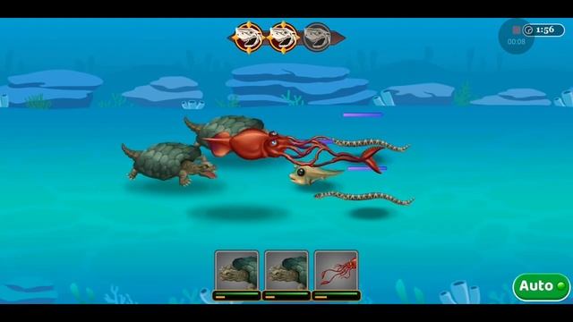 Colossal Squid And Henodus Battle Water Dinos