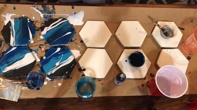 Get Started Using Resin in Acrylic Pouring With This Easy Coasters Project