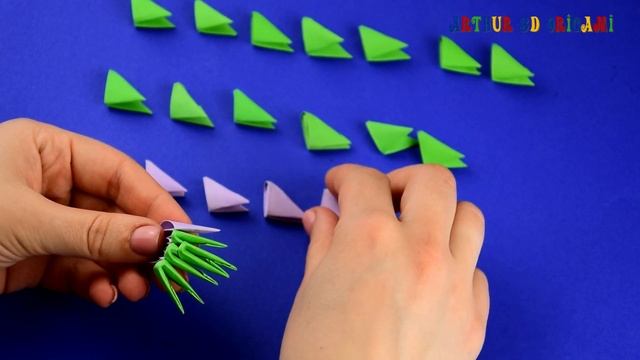 3D Origami Wonderful Paper Turtle ♡ Clear Tutorial for beginners Modular origami
