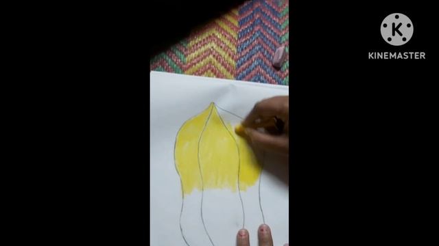 3D Papaya drawing with watercolor #papular #viral video #subscribe