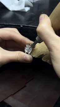 Кольцо ВЕТКА с горным хрусталём