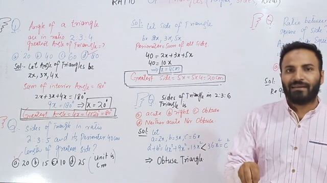 Ratio of Angles and Sides of  a Triangle. By Rashid Ayub