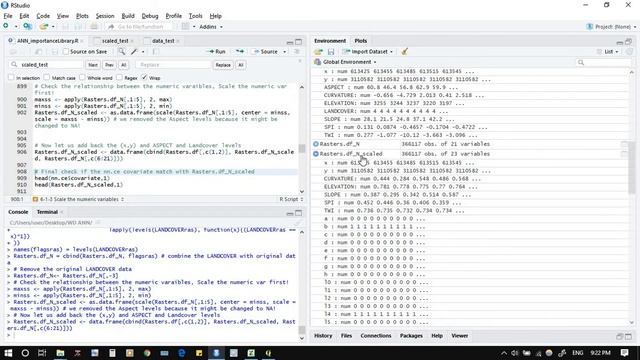 How to Normalize or to Scale the Stacked Raster data in R?