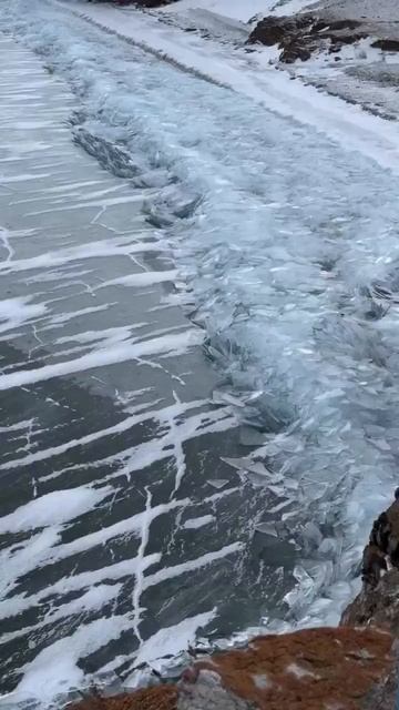 Образование торосов на льду #ice #nature