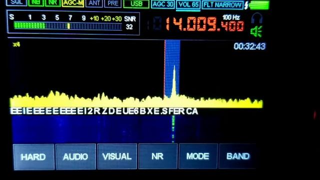 20M CW DECODE ON MALACHITE DSP SDR RECEIVER 3-21-2020