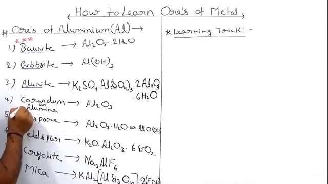 How to learn Ore's of Metal Part -2 I IIT-JEE / NEET Chemistry I EASY CHEM I PROF. ADITYA SIR (CAV)