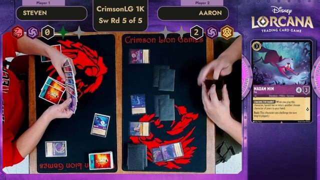 Lorcana 1K Tournament Round 5 - Amethyst Ruby Spellbook vs. Amber Amethyst Bounce