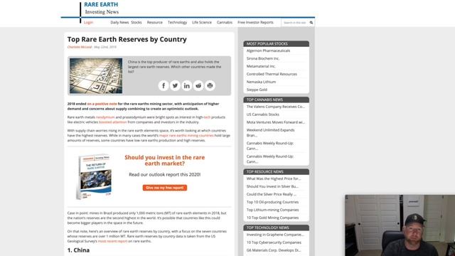 Rare Earth Mineral Deposits By Nation