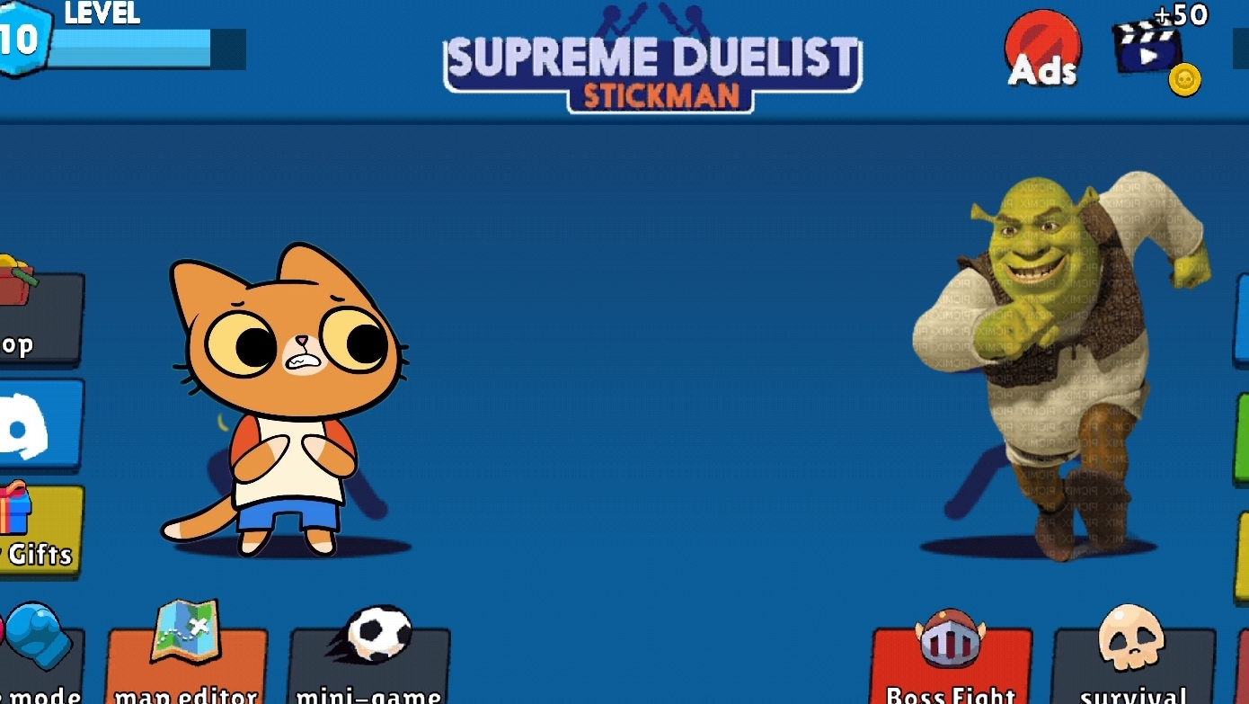 Симбочка пимпочка против Шрека в stickman duelist