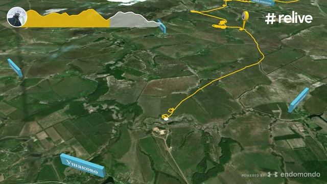 трек моего маршрута на параплане в Подмосковье
