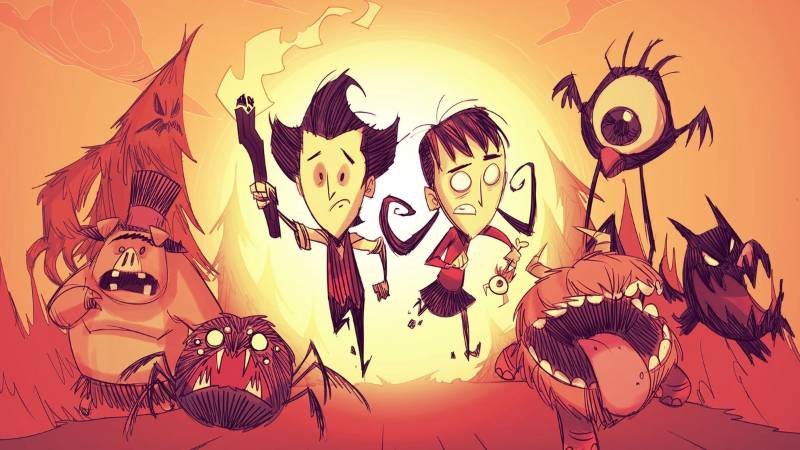 Don"t Starve Together Прохождение игры Геральт Выживает и учиться выживать и сражаться №1