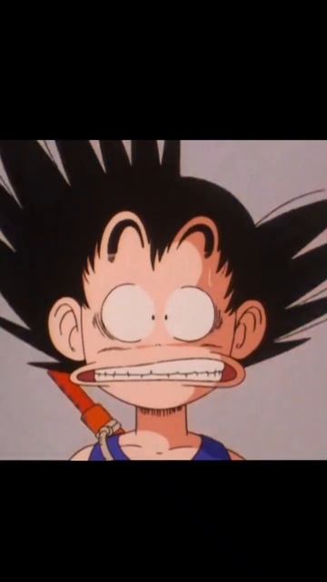 Chi chi pulls goku's Tail