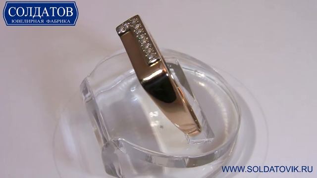 Кольцо из золота с цирконием K2315 100R 4 37