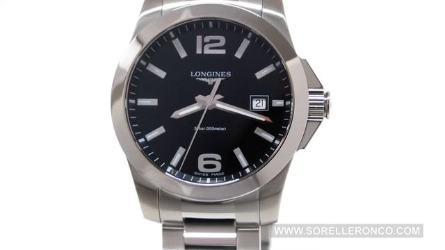 LONGINES Conquest Quartz 41mm Black Dial