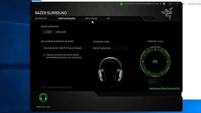 Como ativar o Razer Surround 7.1 para Headset / Headphone ✅